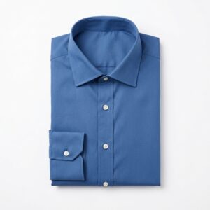 Erkek Slim Fit Mavi Gomlek