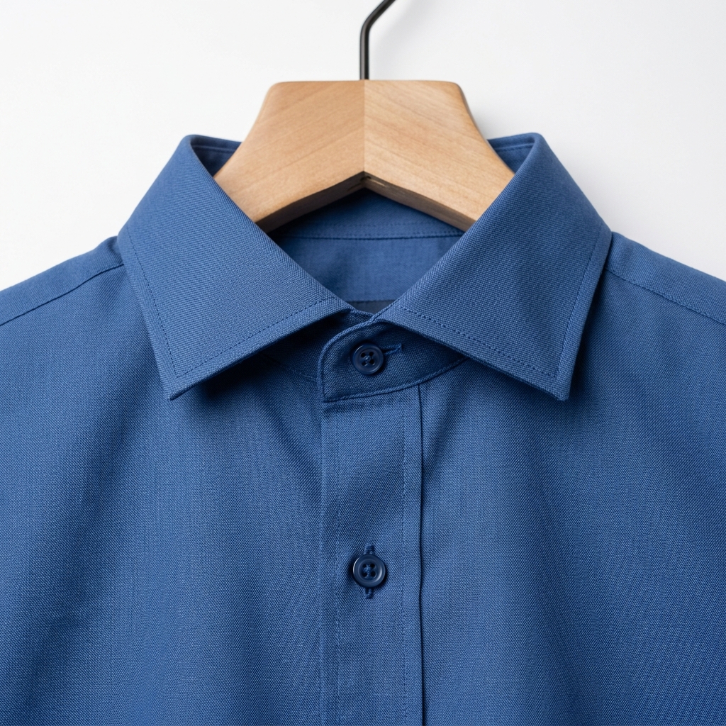erkek gomlek 1 b Erkek Slim Fit Mavi Gomlek detay